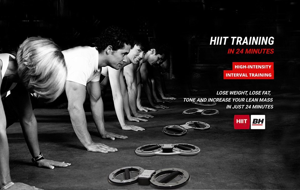 HIIT training with BH fitness.